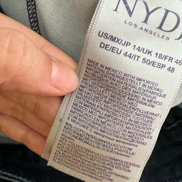 NYDJ Marilyn High Rise Dark Wash Straight Leg Jeans Sz 14 - Picture 6 of 7